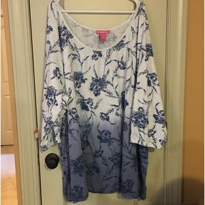 Woman Within 5x cute tunic shirt, floral